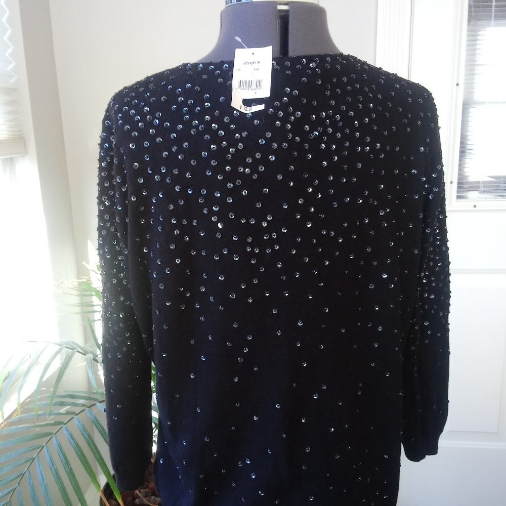 Joseph A. Girl's Angora/Cashmere Sequined Cardigan - Picture 4 of 9